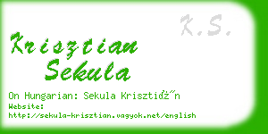 krisztian sekula business card